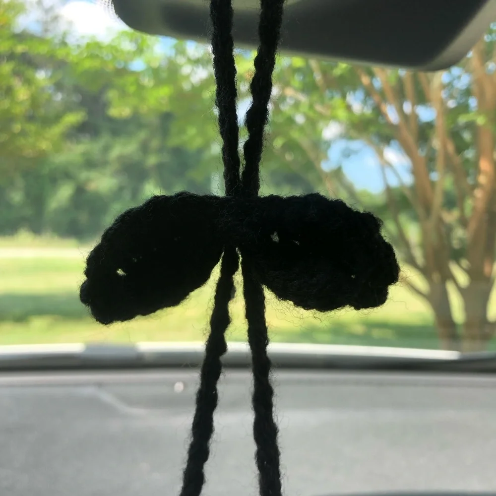 Crochet Ghost Car Hanger Halloween Hanging Accessory